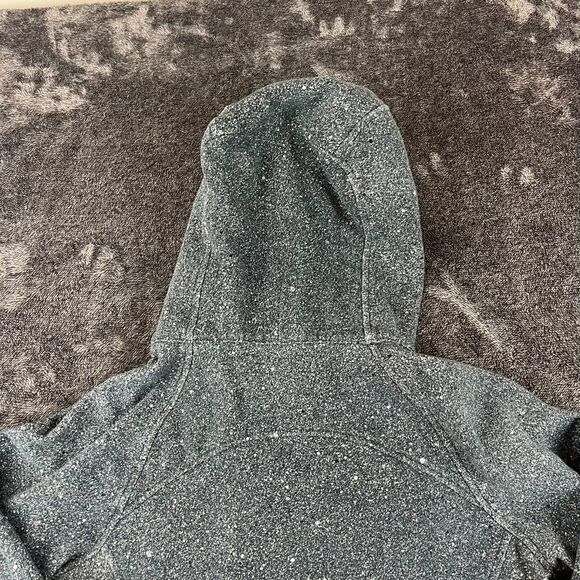 Lululemon Scuba Hoodie Full Zip Jacket Speckled Blue Thumb Holes Fleece 8 - Picture 10 of 12